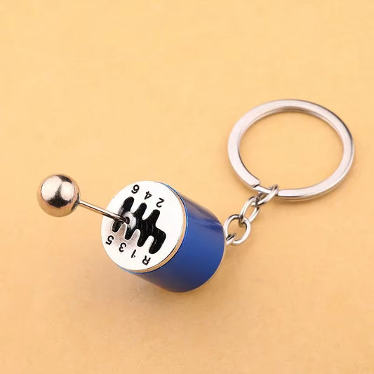 1PCS Car Modification Pendant Six Gear Shift Keychain Car Pendant Shifter Metal Keychain Charms