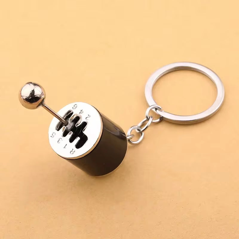 1PCS Car Modification Pendant Six Gear Shift Keychain Car Pendant Shifter Metal Keychain Charms