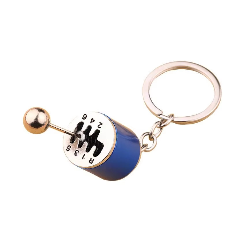 1PCS Car Modification Pendant Six Gear Shift Keychain Car Pendant Shifter Metal Keychain Charms